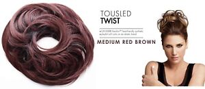 Daisy Fuentes Secret Extensions Tousled Twist Luxhair Hair Medium Red Brown