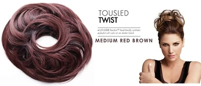 Daisy Fuentes Secret Extensions Tousled Twist Luxhair Hair Medium Red Brown Foto 1 de 2