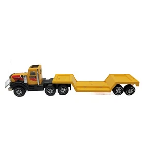 Vintage Buddy L Yellow Kenworth Cabover Tractor Trailer Truck Car Hauler Japan - Picture 1 of 15