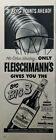 1953 Fleischmanns Whiskey Basketball Hoop Dunk Liquor Sport Bar Vintage Print Ad