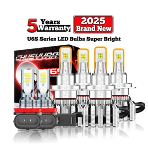 For Mercedes-Benz CLS550 2007 2008 2009 2010 2011 6x LED Headlight + Fog Bulbs - Picture 1 of 24