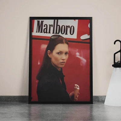 90's Vintage, Kate Moss Marlboro Wall Art, Famous Poster, Kate Moss Wall Art