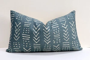 Penny Morrison Designer Leinen Kissenbezug Luma Petrol 35 cm x 60 cm - Bild 1 von 11