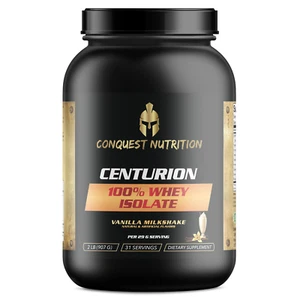 Conquest Nutrition Centurion 100 % Molkenisolat - Vanille Milchshake Geschmack - 2 Pfund - Bild 1 von 3