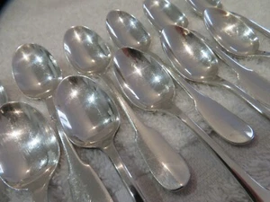 Vintage French silver-plated 11 demi tasse mini spoons Christofle Cluny 10,1cm - Picture 1 of 10