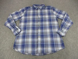 Barbour Hemd Herren Extra Large blau weiß kariert tairiert Fit Button Down Baumwolle - Bild 1 von 11