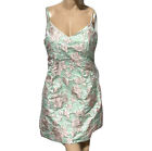 Lulus dress Mint Floral Pink Lace Mini Short Sheath Size L Large NWT