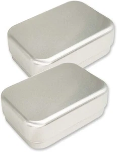 Florex 2er Set Aluminium Seifendose inkl. Abtropfschale 1684 Dose silber 3-teili - Bild 1 von 5