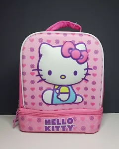 Sanrio Hello Kitty Two Compartment Pink Lunchbox Tote Brand New With Tags  - Picture 1 of 9