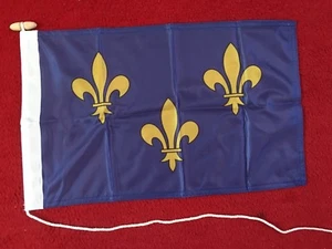 ILE DE FRANCE 115g Knitted Polyester FLAG High Quality - Foto 1 di 1