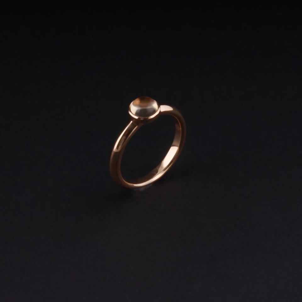 Anillo de oro Georg Jensen, 18 quilates con citrino, # 1567A, salida de la luna. David Chu. ¡NUEVO! Foto 1 de 4