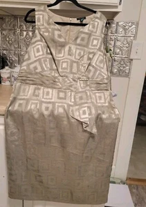 Le Bos Metallic Shimmer Sleeveless Dress Size 14W - Picture 1 of 4