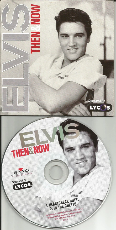 ELVIS PRESLEY Then & Now ULTRA RARE 2TRX LIMITED PROMO DJ CD Single 2002 USA — 第 1/1 张图片