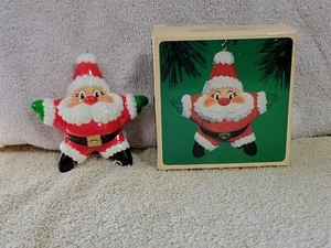 Vintage Hallmark Keepsake Handcrafted Christmas Ornament Star Santa 1984 - Picture 1 of 13