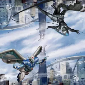Yugioh 2 Player Elemental Hero Stratos And Shadow Mist Cloth Playmat Stitched - Picture 1 of 1