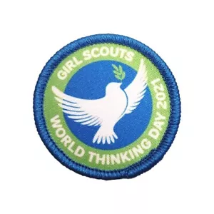GIRL SCOUTS- Girl Scouts World Thinking Day 2021 COLLECTIBLE IRON ON PATCH - Picture 1 of 1