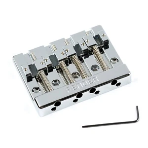 Fender HiMass 4-String Bass Bridge Assembly With Zinc Saddles, Chrome - Picture 1 of 3