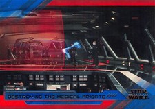Star Wars Last Jedi Series 2 BLUE PARALLEL BASE #52 / DESTROYING THE MEDICAL ...