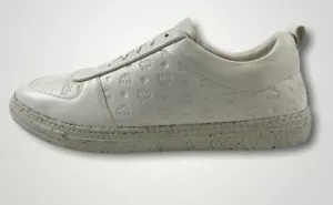 Zapatillas MCM Off White Cuero Con Cordones Talla US 13, EU 46 Hechas en Italia - Imagen 1 de 4