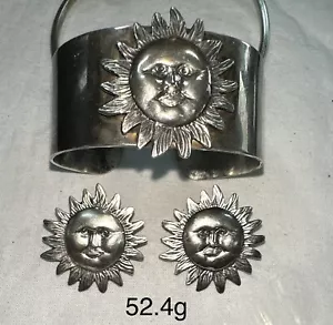 Pendientes y puño de colección Courtney Peterson plata esterlina para sol RAROS - Imagen 1 de 8
