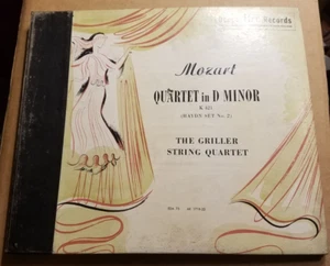 78RPM 12" Decca (UK) 4 record set Griller String - Mozart Quartet D Minor, EX - Picture 1 of 8