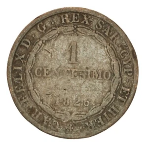 ITALIA Regno di Sardegna Carlo Felice 1 Centesimo 1826 - Torino - Picture 1 of 2
