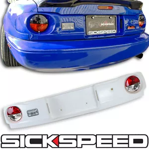 WHITE FIBER GLASS CONVERSION PANEL WITH RED/CLEAR TAILLIGHTS FOR MAZDA MIATA NA - Picture 1 of 1