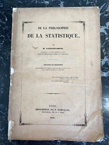 De la philosophie de la statistique. Valentin-Smith 1854 - Picture 1 of 5
