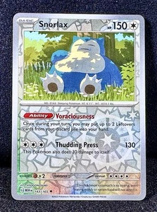 🔥Snorlax 143/165 S&V: 151 “Reverse Holo” CAPOLAVORO Pokemon Tesoro DORMIENTE! - Foto 1 di 2
