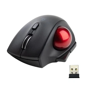 Kabellose, kompakte, leise Trackball Maus, schwarz, 400-MAWTB180BK - Bild 1 von 7