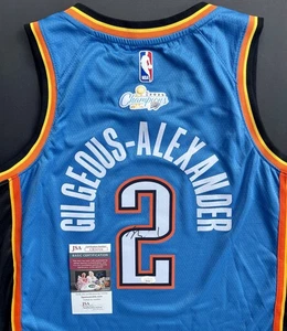 Shai Gilgeous Alexander Signed Autograph Oklahoma City Thunder Finals Jersey JSA - Picture 1 of 4