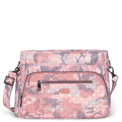 Bolso Bandolera Lug Shimmy SE para Mujer - Camuflaje Rosa con Cremallera Segura Ranuras para Tarjetas Foto 1 de 4