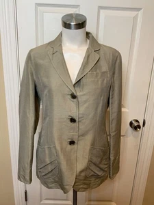 Lafayette 148 New York Gray Thin Blazer Jacket, Size 4 - Picture 1 of 5