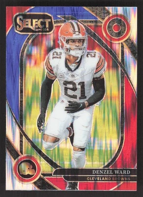 2024 Panini Select #248 Denzel Ward Red & Blue Prizm Shock - Image 1 of 2