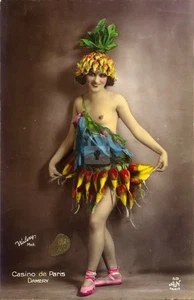 Casino de Paris Damery Showgirl French nude 1920s RPPC Photo Postcard COPY - Picture 1 of 2