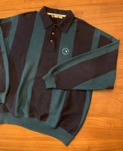 Vintage Arnold Palmer Latrobe CC Polo Sweater Mens XL Striped Golf USA Made 90s - Picture 1 of 16