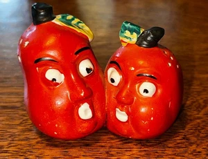 Vintage anthropomorphe Früchte Salz Pfefferstreuer Set Japan - Bild 1 von 6