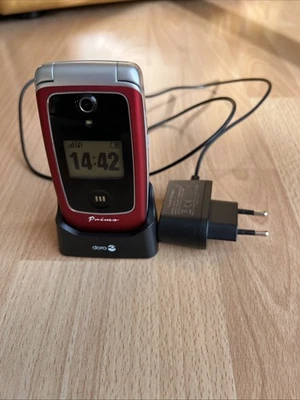 Doro Primo 418 rot Seniorenhandy Großtastenhandy ICE Fallsensor ohne Vertrag - Bild 1 von 4