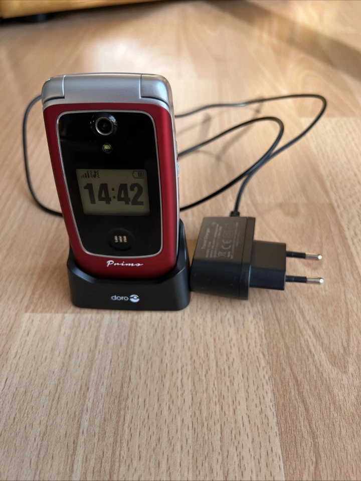 Doro Primo 418 rot Seniorenhandy Großtastenhandy ICE Fallsensor ohne Vertrag - Bild 1 von 4