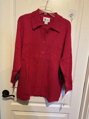 Nuevo con etiquetas Cárdigan Maggie Sweet Mujer Talla 1X Rojo Navidad Manga Larga REGALO Foto 1 de 4