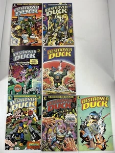 DESTROYER DUCK #1-7 SET COMPLETO PRIMERA APLICACIÓN GROO JACK KIRBY ECLIPSE 1982 EN MUY BUEN ESTADO- - Imagen 1 de 1