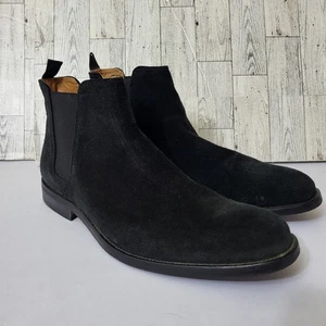 Stivaletti Aldo Vianello Chelsea uomo 9 neri pelle scamosciata pull on - Foto 1 di 16