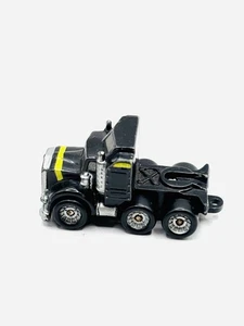 Micro Machines Black Tow Truck – Galoob 1990s Heavy Wrecker Rescue Vehicle - Picture 1 of 4