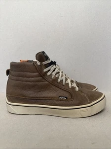 TCX STREET 3 AIR MEN'S LEATHER MOTORCYCLE TRAINERS BOOTS BEIGE UK 10 EU 44 - Picture 1 of 9