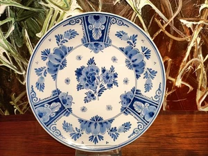 DELFT De Porceleyne Fles,  Wandteller Ø 18cm,  Blumendekor, handgemalt - Picture 1 of 3