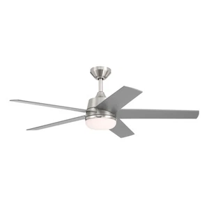 Astrea 52 in. Smart Brushed Nickel Modern Ceiling Fan with LED Light and Remote - Picture 1 of 10