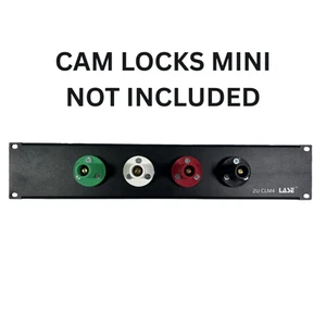 LASE 2HE: CLM4 für 4 MINI CAM LOCK BUCHSE Schwerlast 12 GA RACK PANEL 19" x 3,5" - Bild 1 von 5