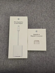 Apple Mini DisplayPort to VGA Adapter MB572Z/B And Magsafe 2 Converter MD504LL/A - Picture 1 of 2