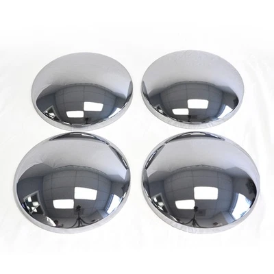 10-1/8 CHROME BABY MOONS Moon Center hubcaps Steel Wheel Cover Hot Rod Smoothie - Image 1 of 4