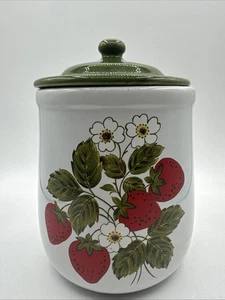 Bote/frasco vintage McCoy EE. UU. Strawberry Country #135 - 7,5" de alto con tapa - Imagen 1 de 6